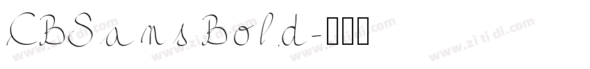 CBSans Bold字体转换